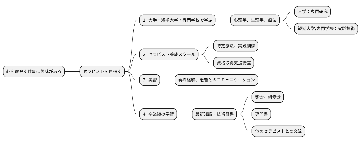 セラピストになるための道筋