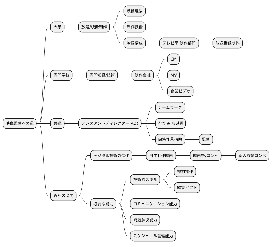映像監督への道筋