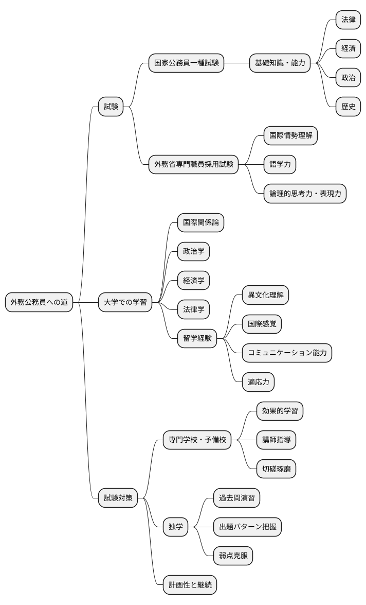 外務公務員になるための道